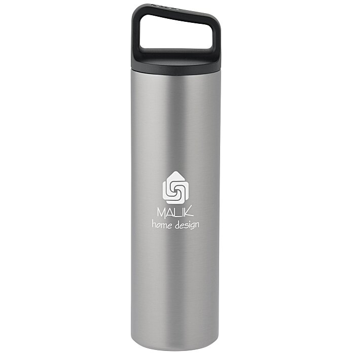20 oz Black Vacuum Insulated Stainless Steel Water Bottle with Wide Mouth