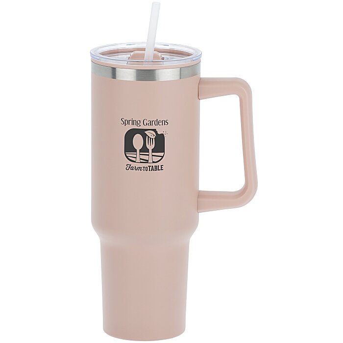 New Stanley Adventure Quencher Travel Tumbler Straw Cup 40 oz Pink / Petal
