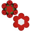 Additional Image 3 - a red and white flower