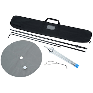 Additional Image 1 - a black case with a round disc and a blue pen