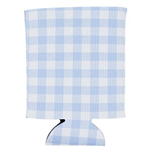 Additional Image 1 - a blue and white plaid drink holder