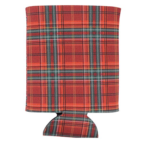 Additional Image 1 - a red and blue plaid can cooler