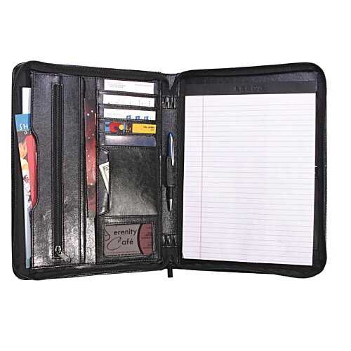 Additional Image 2 - a black folder with a white paper and pen inside