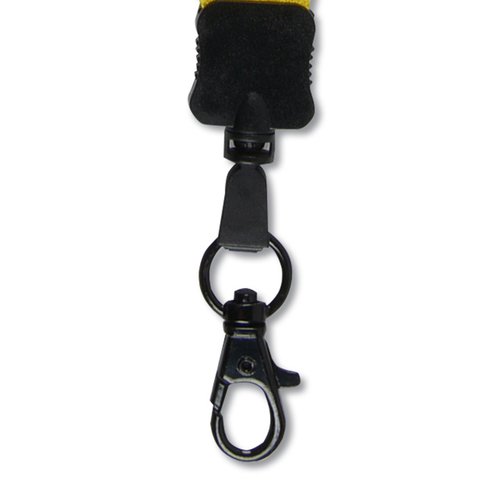 Additional Image 1 - a black key chain with a snap hook