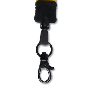 Additional Image 1 - a black key chain with a snap hook