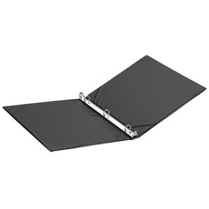 Additional Image 1 - a black open folder with a metal strip
