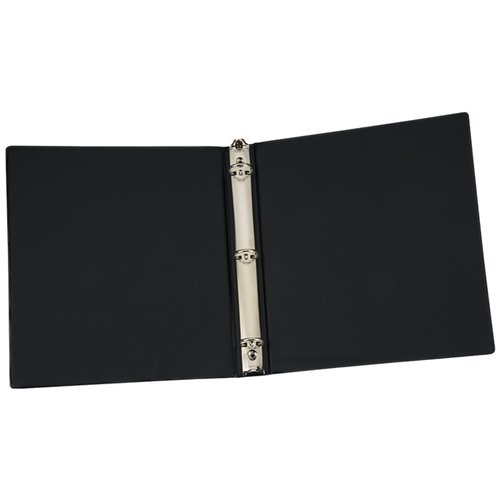 Additional Image 1 - a black paper with a silver metal hinge