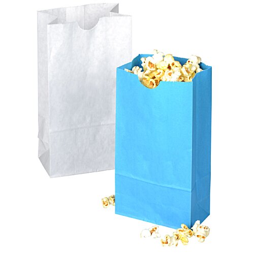 Additional Image 1 - a blue bag with popcorn in it