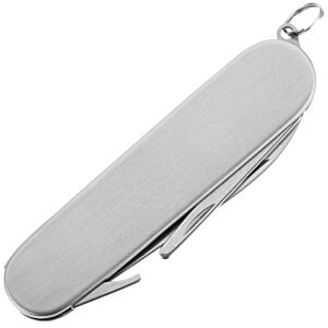 Additional Image 2 - a white pocket knife with a clip