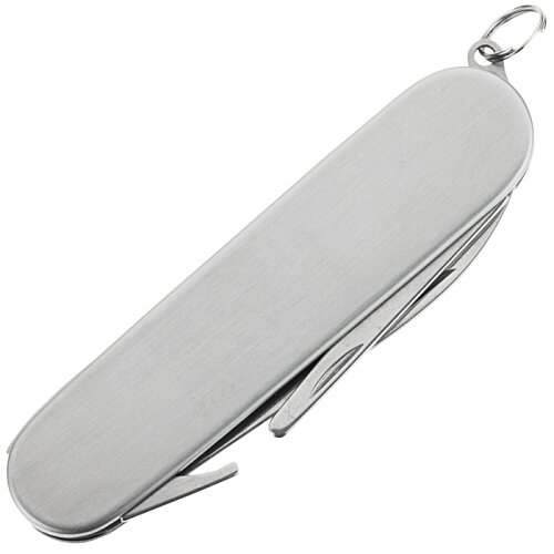 Additional Image 2 - a white pocket knife with a clip