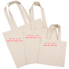 View Image 2 of 2 of Cotton Sheeting Natural Economy Tote - 12-1/2" x 12"