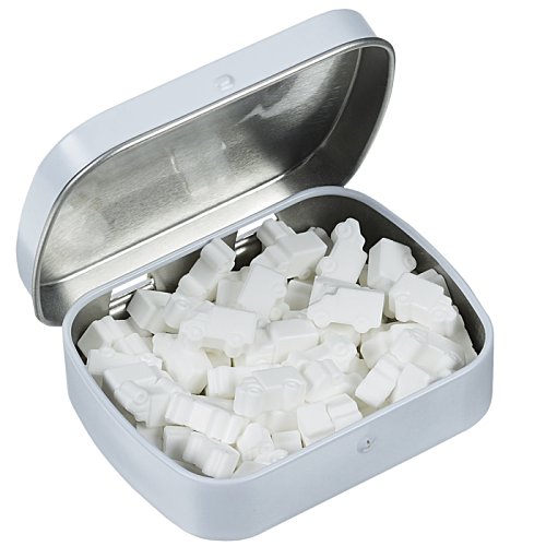 Additional Image 1 - a small metal box with white pebbles inside