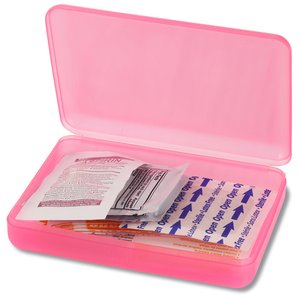 Additional Image 3 - a pink plastic box with a small package of cards