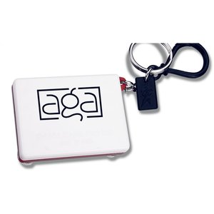 Additional Image 2 - a key chain with a key ring attached to a white square