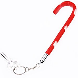 Additional Image 2 - a red and silver key chain