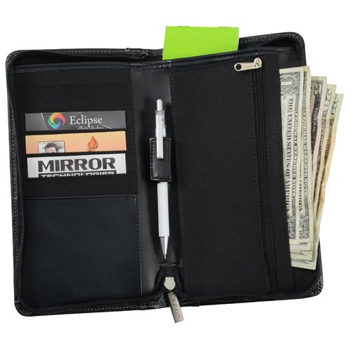 Additional Image 2 - a black wallet with a pen and paper