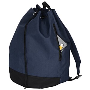 Additional Image 3 - a blue backpack with a black strap