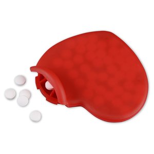 Additional Image 1 - a red heart shaped container with white balls