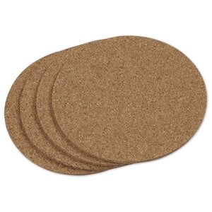 Additional Image 3 - a stack of round brown coasters