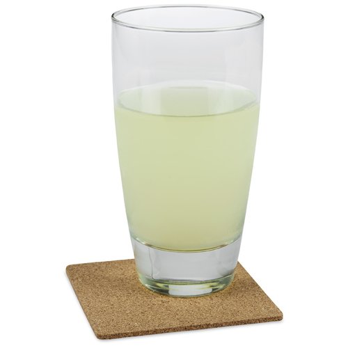 Additional Image 3 - a glass of yellow liquid on a coaster