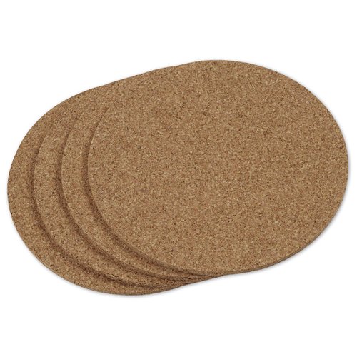 Additional Image 3 - a stack of round brown coasters