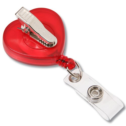 Additional Image 1 - a red heart shaped object with a white clip