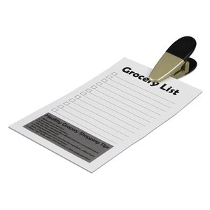 Additional Image 1 - a white paper with a black clip