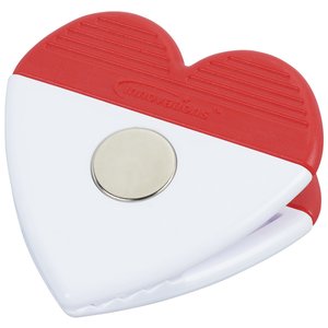Additional Image 1 - a red and white heart shaped object with a silver circle