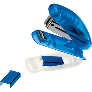 Additional Image 1 - a blue stapler with a blue cap