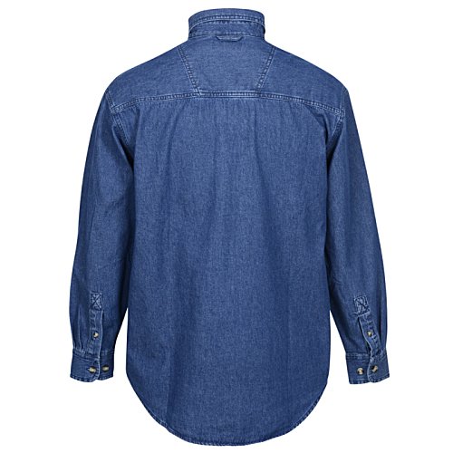 Additional Image 1 - a blue shirt with a long sleeve