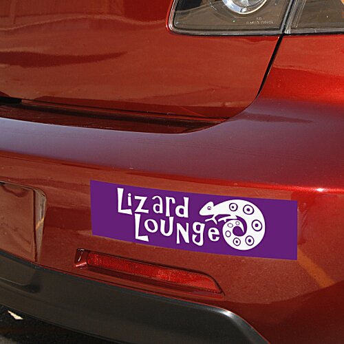 Additional Image 1 - a purple license plate on a red car