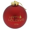 View Image 3 of 3 of Satin Round Ornament - Happy Holidays