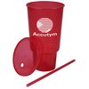 Additional Image 1 - a red cup with a lid and straw