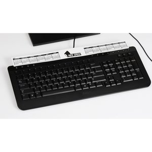 Additional Image 1 - a black keyboard on a white surface