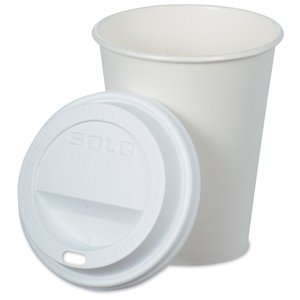 Additional Image 1 - a white plastic cup with a lid