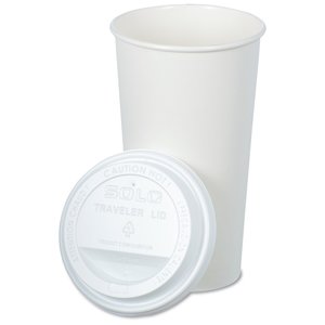 Additional Image 1 - a white plastic cup with a lid