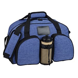 Additional Image 2 - a blue duffel bag with a black handle