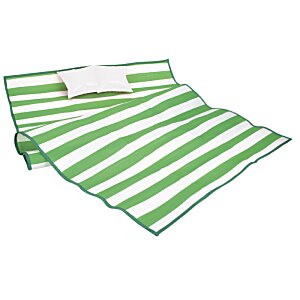 Additional Image 2 - a green and white striped blanket