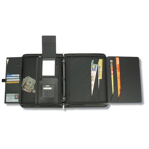 Additional Image 1 - a black folder with a pen and a pencil