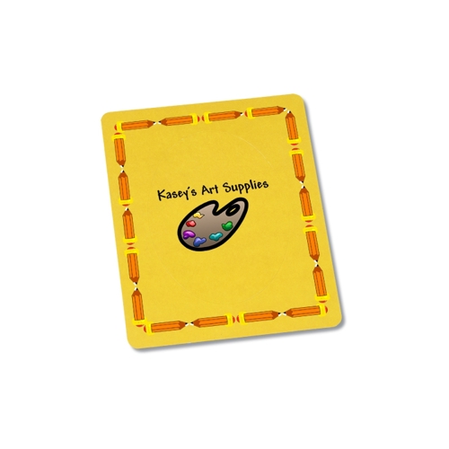 Additional Image 1 - a yellow sign with a black oval on it