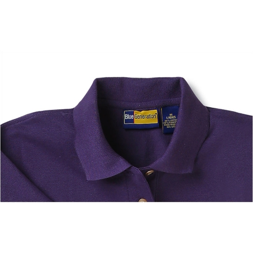 Additional Image 1 - a purple shirt with a yellow tag
