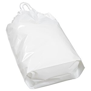 a white bag with handles