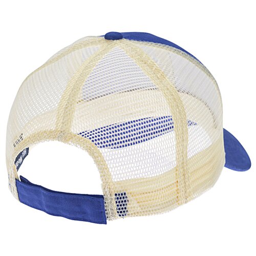 Additional Image 1 - a blue and white mesh hat