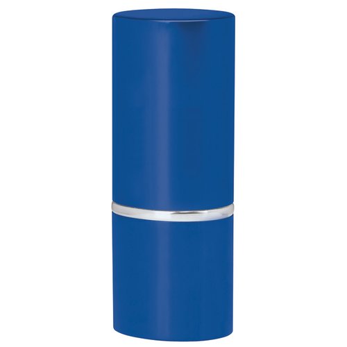 Additional Image 2 - a blue cylindrical object with a white stripe