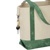 View Image 2 of 3 of Two-Tone Accent Gusseted Tote Bag - Distressed Print