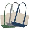 View Image 3 of 3 of Two-Tone Accent Gusseted Tote Bag - Distressed Print