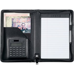 Additional Image 1 - a black binder with a white sheet and a phone