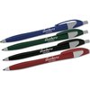 a group of pens on a white background