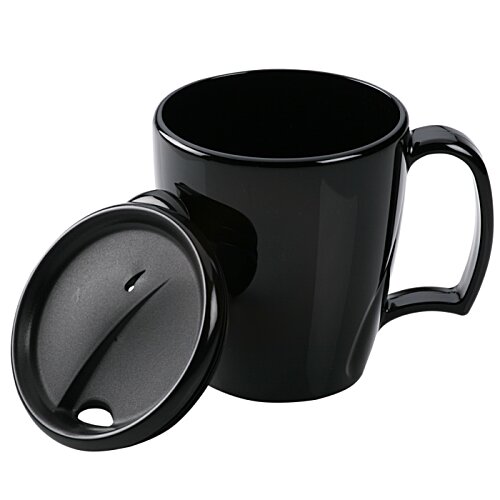 Additional Image 1 - a black mug with a handle