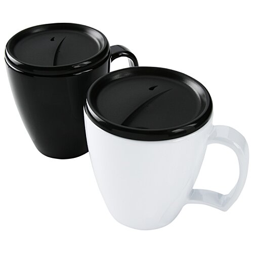 Additional Image 2 - a black and white coffee mugs